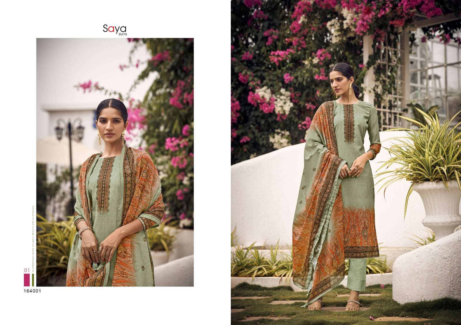 Flora By Saya Suits 164001 To 164006 Series Beautiful Festive Suits Colorful Stylish Fancy Casual Wear & Ethnic Wear Pure Cotton Dresses At Wholesale Price