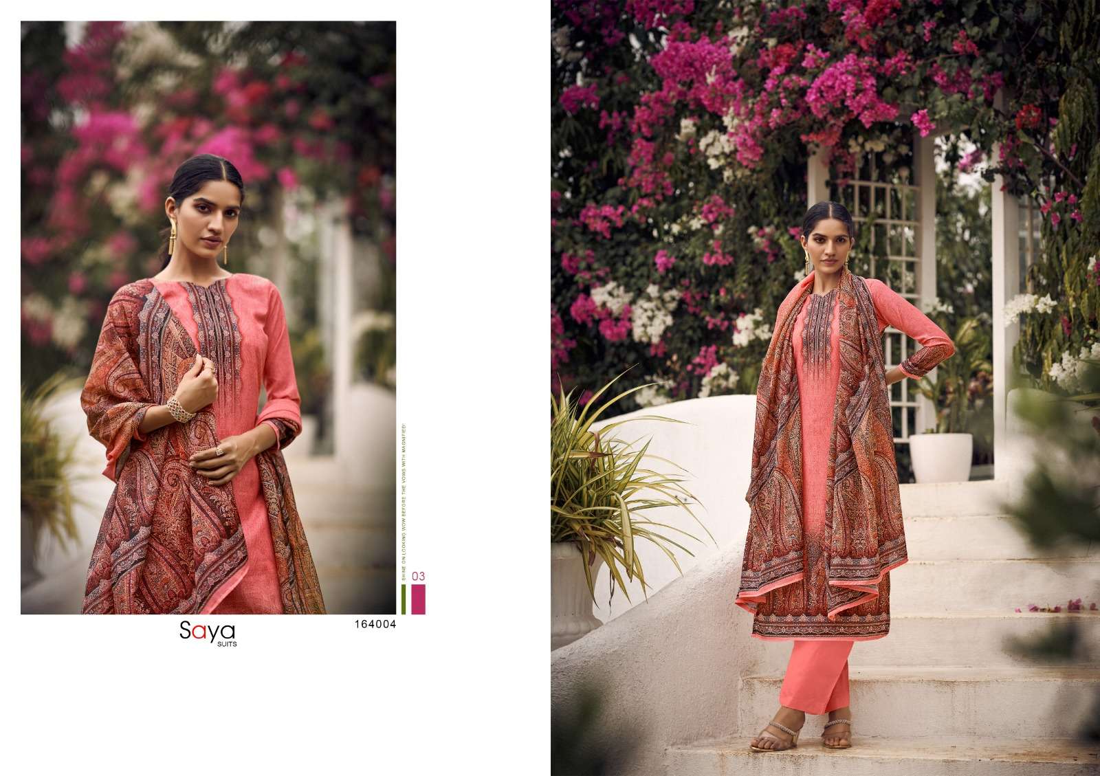 Flora By Saya Suits 164001 To 164006 Series Beautiful Festive Suits Colorful Stylish Fancy Casual Wear & Ethnic Wear Pure Cotton Dresses At Wholesale Price
