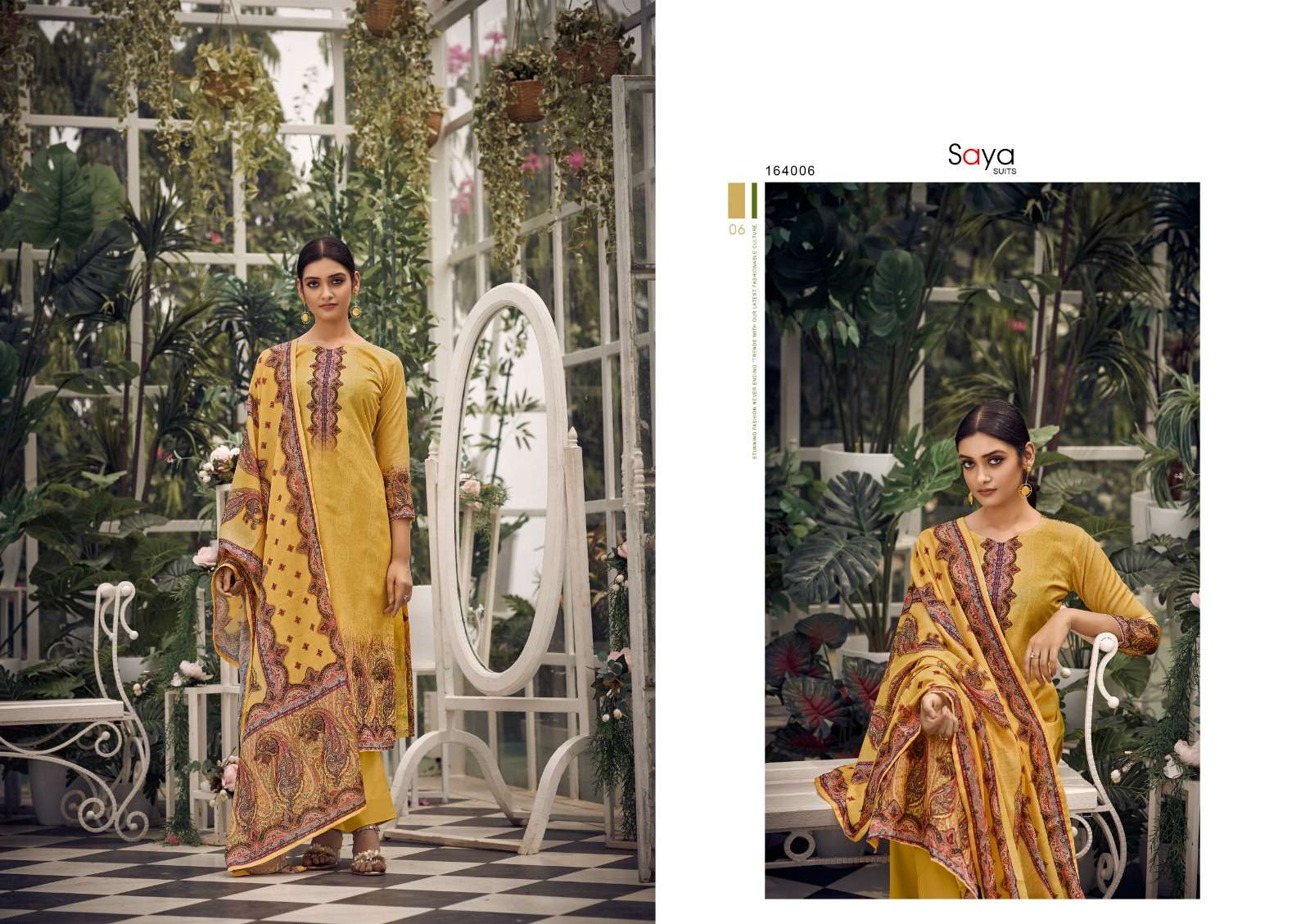 Flora By Saya Suits 164001 To 164006 Series Beautiful Festive Suits Colorful Stylish Fancy Casual Wear & Ethnic Wear Pure Cotton Dresses At Wholesale Price
