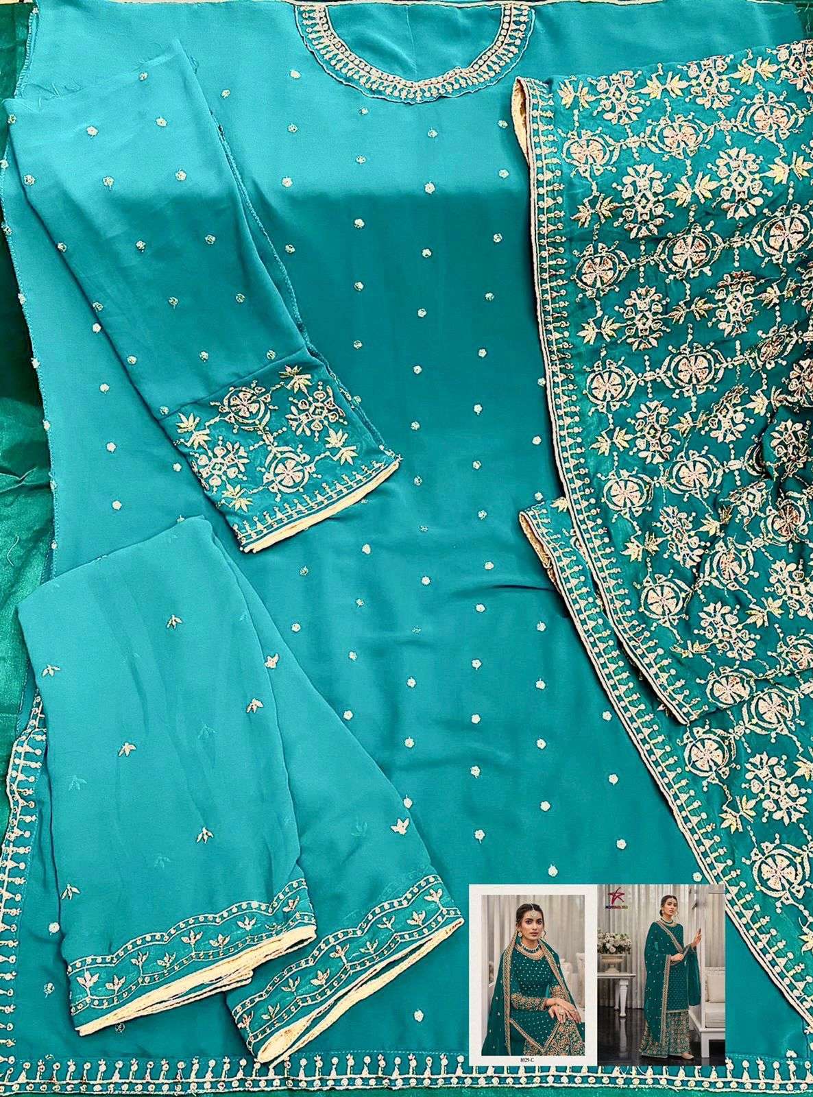 Mishaal 8029 Colours By Mishaal Fab 8029-A To 8029-D Series Beautiful Pakistani Suits Stylish Colorful Fancy Casual Wear & Ethnic Wear Heavy Georgette Embroidered Dresses At Wholesale Price