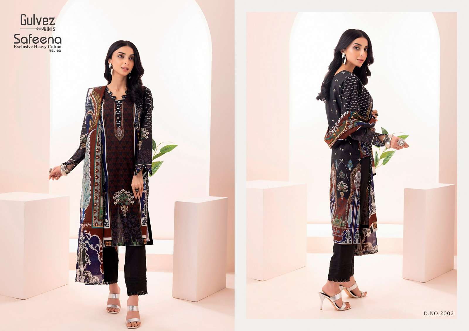 Safeena Vol-2 By Gulvez Prints 2001 To 2006 Series Festive Suits Beautiful Fancy Colorful Stylish Party Wear & Occasional Wear Pure Cotton With Embroidery Dresses At Wholesale Price