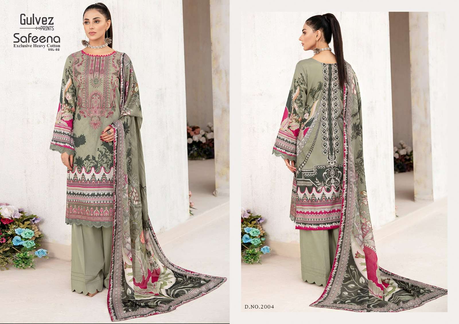 Safeena Vol-2 By Gulvez Prints 2001 To 2006 Series Festive Suits Beautiful Fancy Colorful Stylish Party Wear & Occasional Wear Pure Cotton With Embroidery Dresses At Wholesale Price