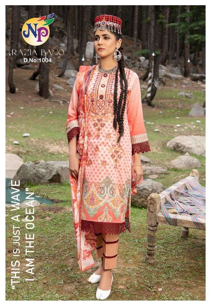 Razia Bano By Nand Gopal Prints 1001 To 1008 Series Beautiful Festive Suits Colorful Stylish Fancy Casual Wear & Ethnic Wear Lawn Cotton Print Dresses At Wholesale Price