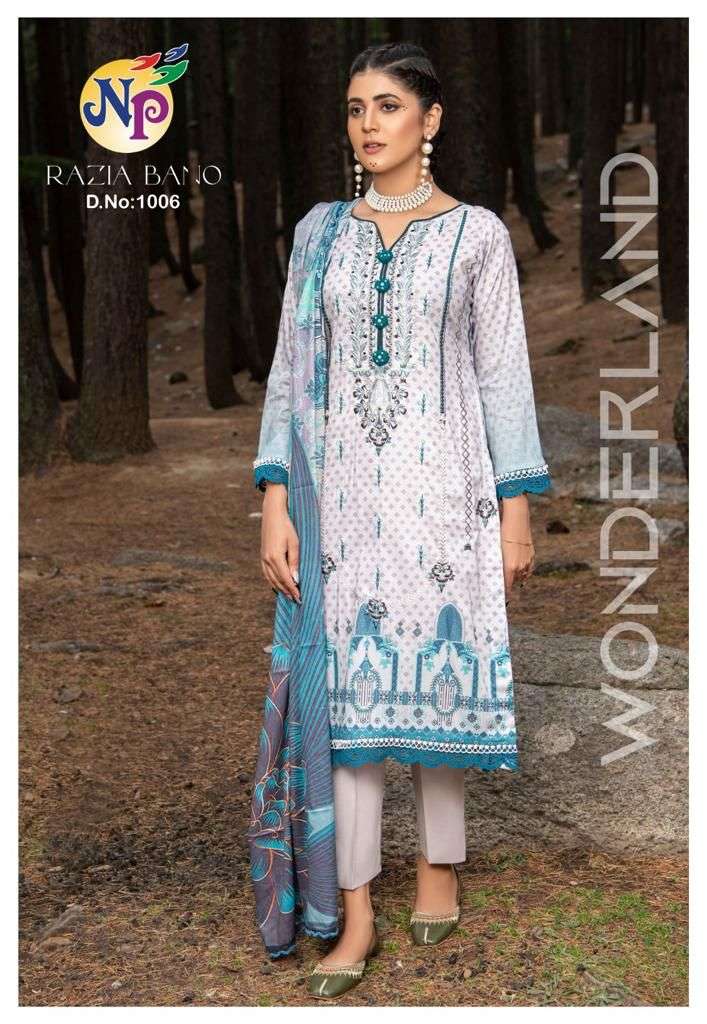 Razia Bano By Nand Gopal Prints 1001 To 1008 Series Beautiful Festive Suits Colorful Stylish Fancy Casual Wear & Ethnic Wear Lawn Cotton Print Dresses At Wholesale Price