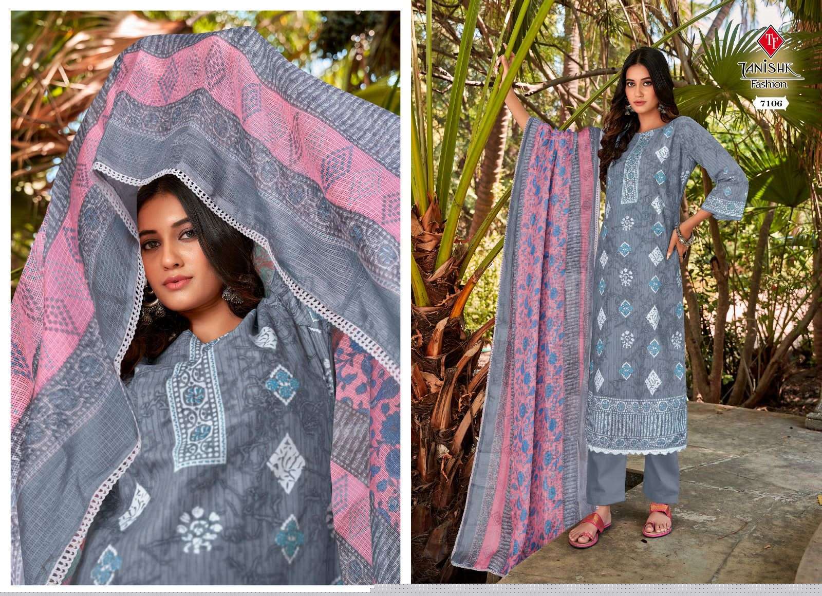 Sanah The Beauty By Tanishk Fashion 7101 To 7108 Series Beautiful Stylish Festive Suits Fancy Colorful Casual Wear & Ethnic Wear & Ready To Wear Pure Cotton Print Dresses At Wholesale Price