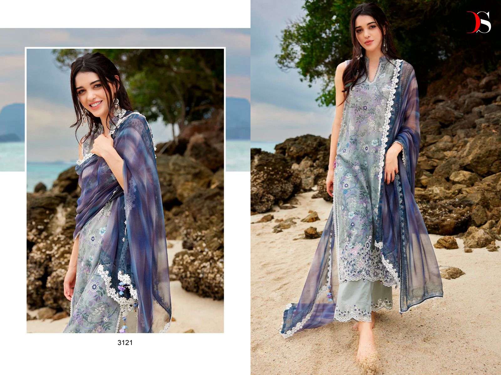 Image Chikankari-23 By Deepsy Suits 3121 To 3128 Series Beautiful Pakistani Suits Stylish Fancy Colorful Party Wear & Occasional Wear Pure Cotton With Embroidery Dresses At Wholesale Price