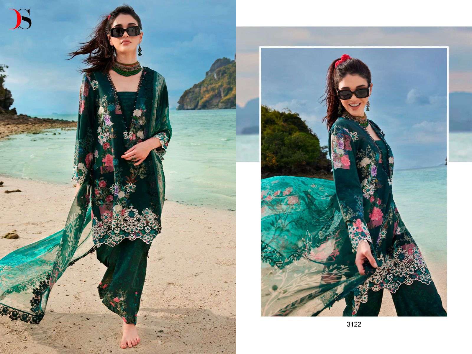 Image Chikankari-23 By Deepsy Suits 3121 To 3128 Series Beautiful Pakistani Suits Stylish Fancy Colorful Party Wear & Occasional Wear Pure Cotton With Embroidery Dresses At Wholesale Price