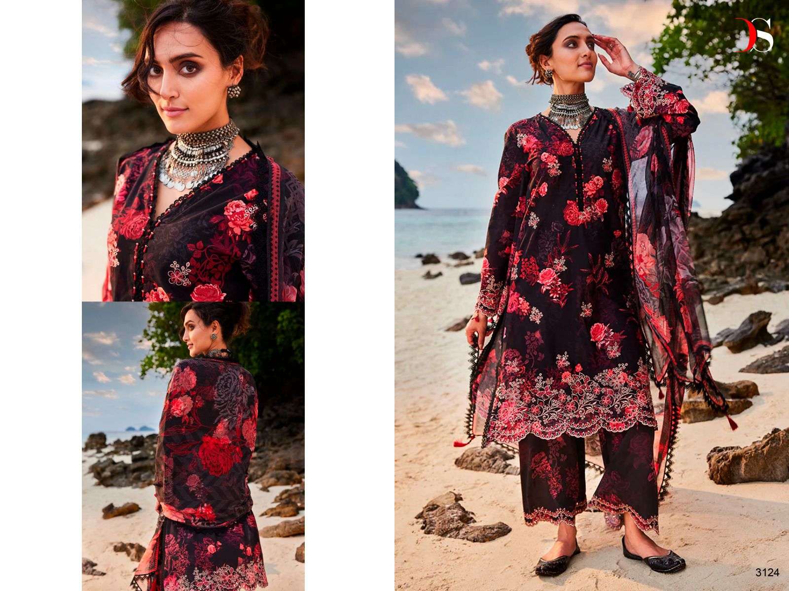Image Chikankari-23 By Deepsy Suits 3121 To 3128 Series Beautiful Pakistani Suits Stylish Fancy Colorful Party Wear & Occasional Wear Pure Cotton With Embroidery Dresses At Wholesale Price