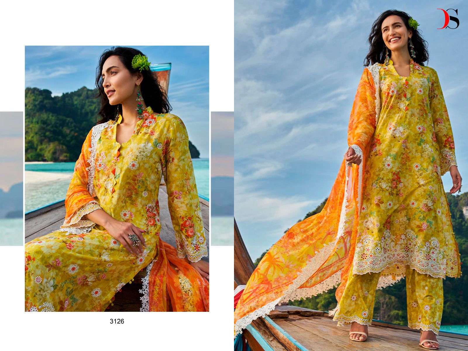 Image Chikankari-23 By Deepsy Suits 3121 To 3128 Series Beautiful Pakistani Suits Stylish Fancy Colorful Party Wear & Occasional Wear Pure Cotton With Embroidery Dresses At Wholesale Price