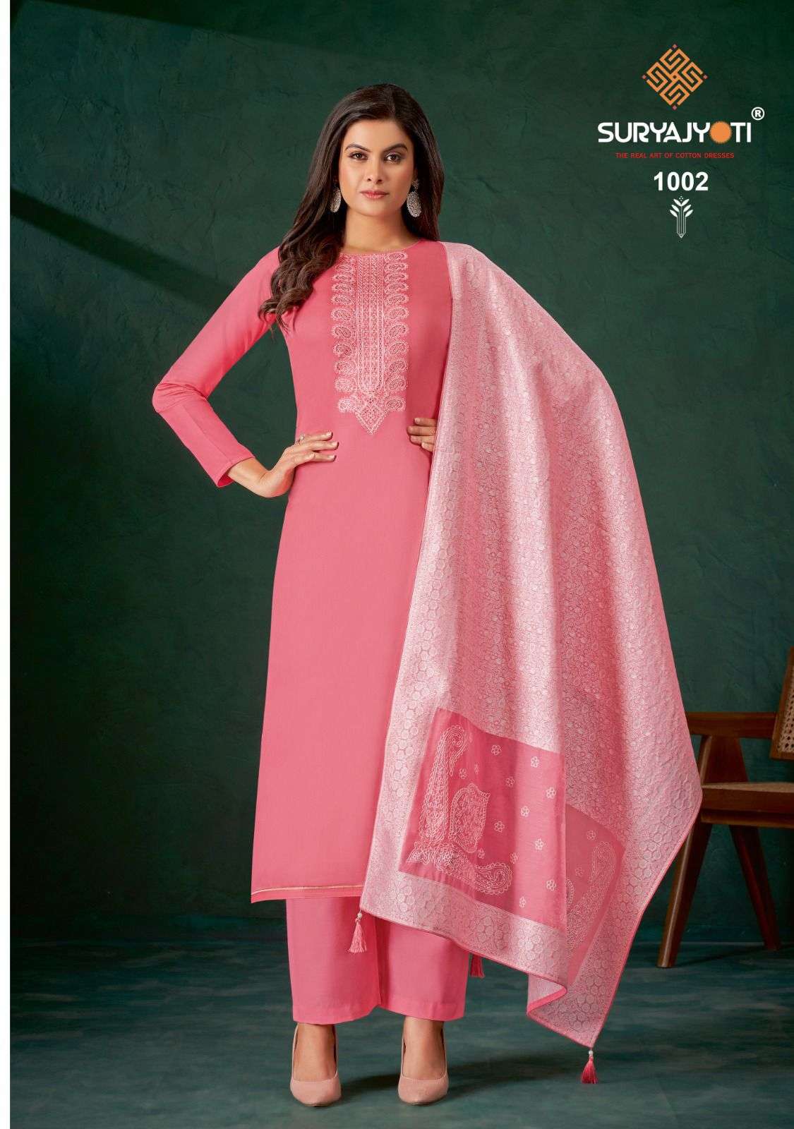 Khaab Vol-1 By Suryajyoti 1001 To 1006 Series Suits Beautiful Fancy Colorful Stylish Party Wear & Occasional Wear Jam Satin Embroidered Dresses At Wholesale Price