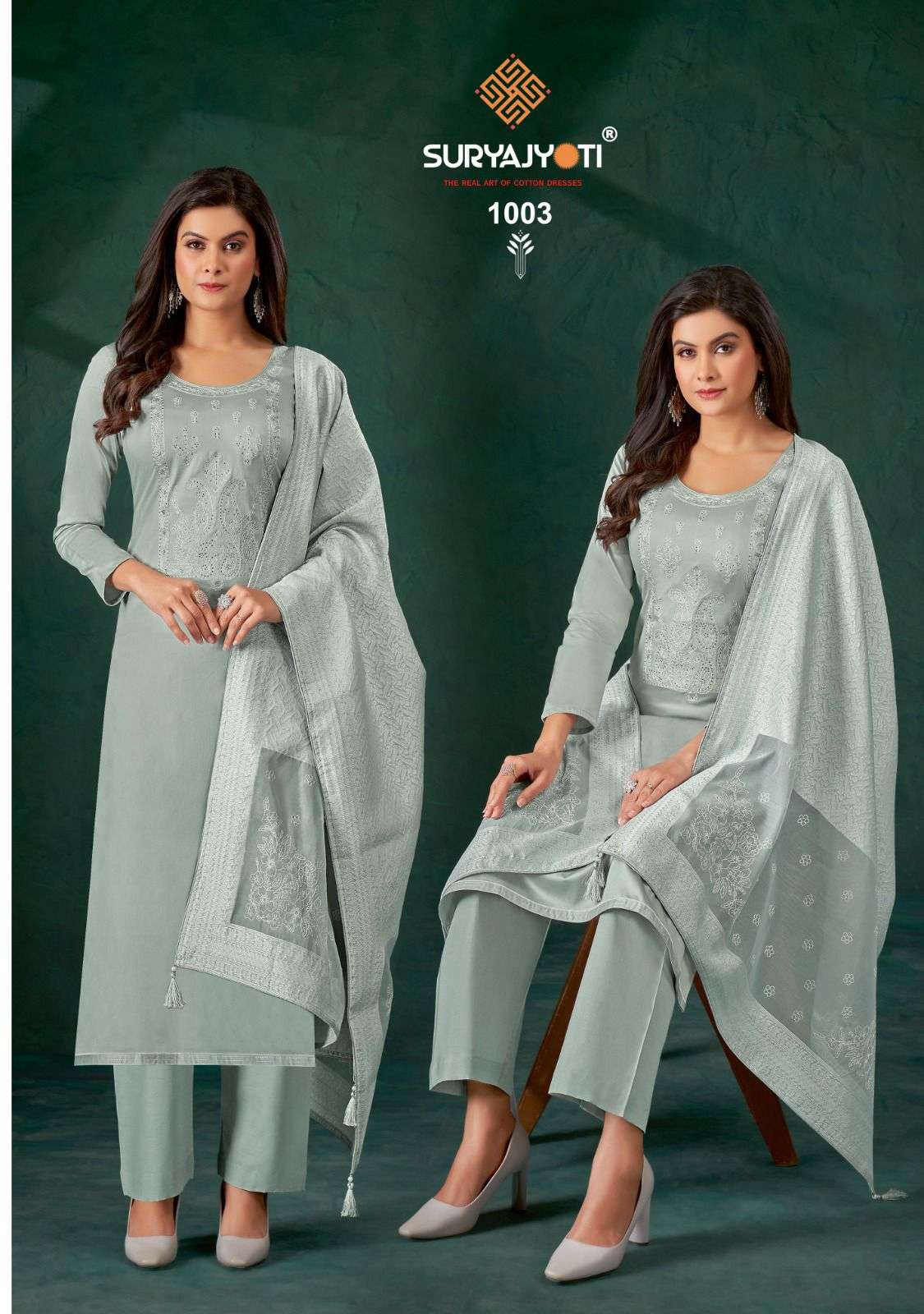 Khaab Vol-1 By Suryajyoti 1001 To 1006 Series Suits Beautiful Fancy Colorful Stylish Party Wear & Occasional Wear Jam Satin Embroidered Dresses At Wholesale Price