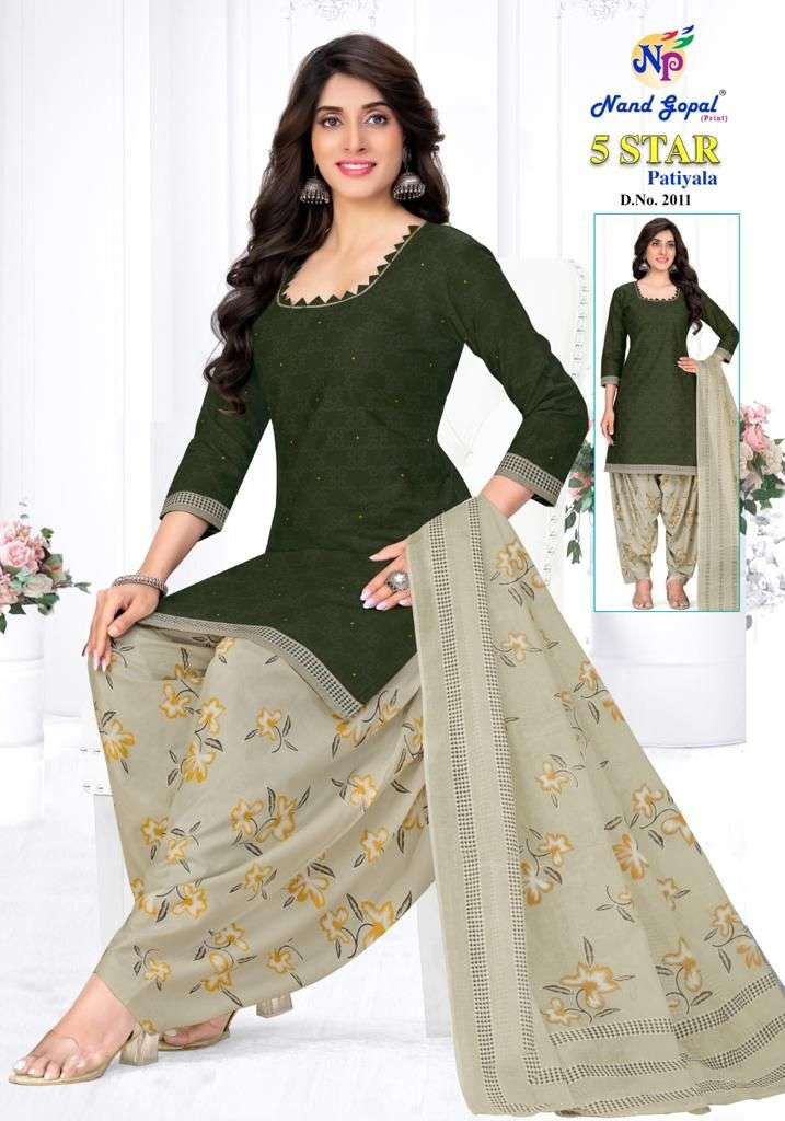 5 Star Patiyala Vol-2 By Nand Gopal Prints 2001 To 2012 Series Beautiful Stylish Suits Fancy Colorful Casual Wear & Ethnic Wear & Ready To Wear Heavy Cotton Printed Dresses At Wholesale Price