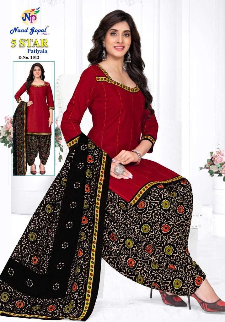 5 Star Patiyala Vol-2 By Nand Gopal Prints 2001 To 2012 Series Beautiful Stylish Suits Fancy Colorful Casual Wear & Ethnic Wear & Ready To Wear Heavy Cotton Printed Dresses At Wholesale Price