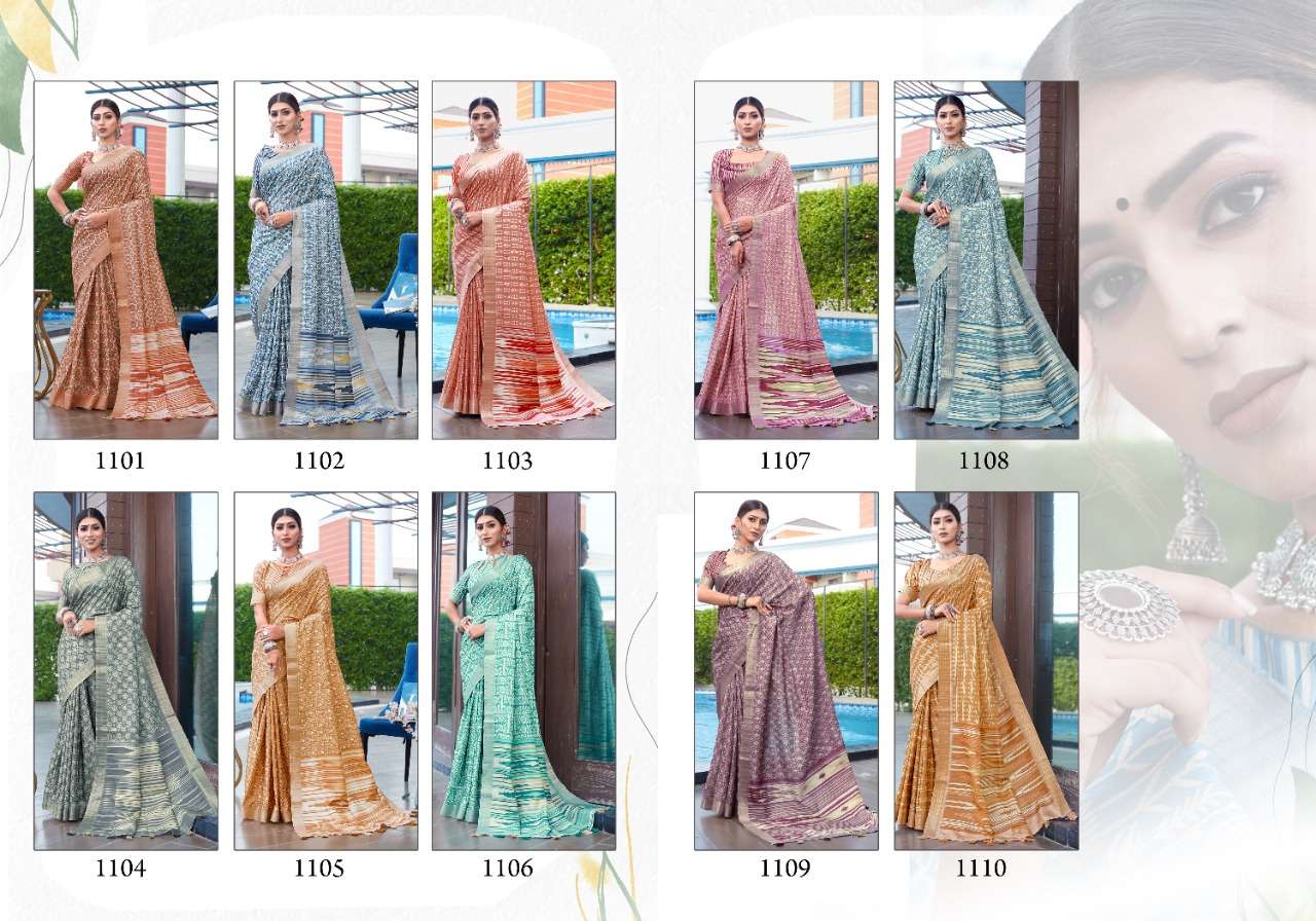 Tanishka Silk Digital Vol-1 By Mintorsi 1101 To 1110 Series Indian Traditional Wear Collection Beautiful Stylish Fancy Colorful Party Wear & Occasional Wear Banarasi Silk Sarees At Wholesale Price