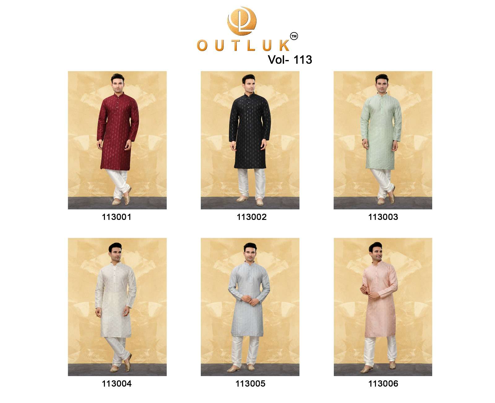 Outluk Vol-113 By Fashid Wholesale 113001 To 113006 Series Beautiful Colorful Stylish Fancy Casual Wear & Ethnic Wear & Ready To Wear Art Silk Kurtas With Pajamas At Wholesale Price