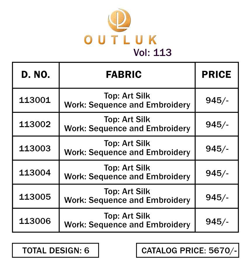 Outluk Vol-113 By Fashid Wholesale 113001 To 113006 Series Beautiful Colorful Stylish Fancy Casual Wear & Ethnic Wear & Ready To Wear Art Silk Kurtas With Pajamas At Wholesale Price