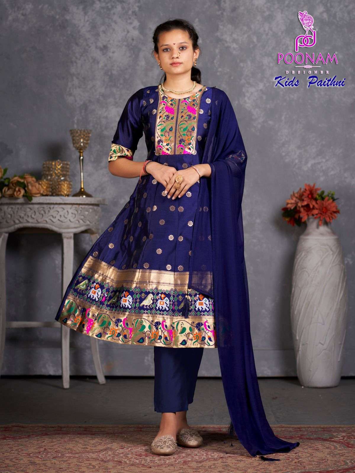 Kids Paithni By Poonam Designer 01 To 06 Series Beautiful Colorful Stylish Fancy Casual Wear & Ethnic Wear & Ready To Wear Pure Tapeta Silk Dresses At Wholesale Price
