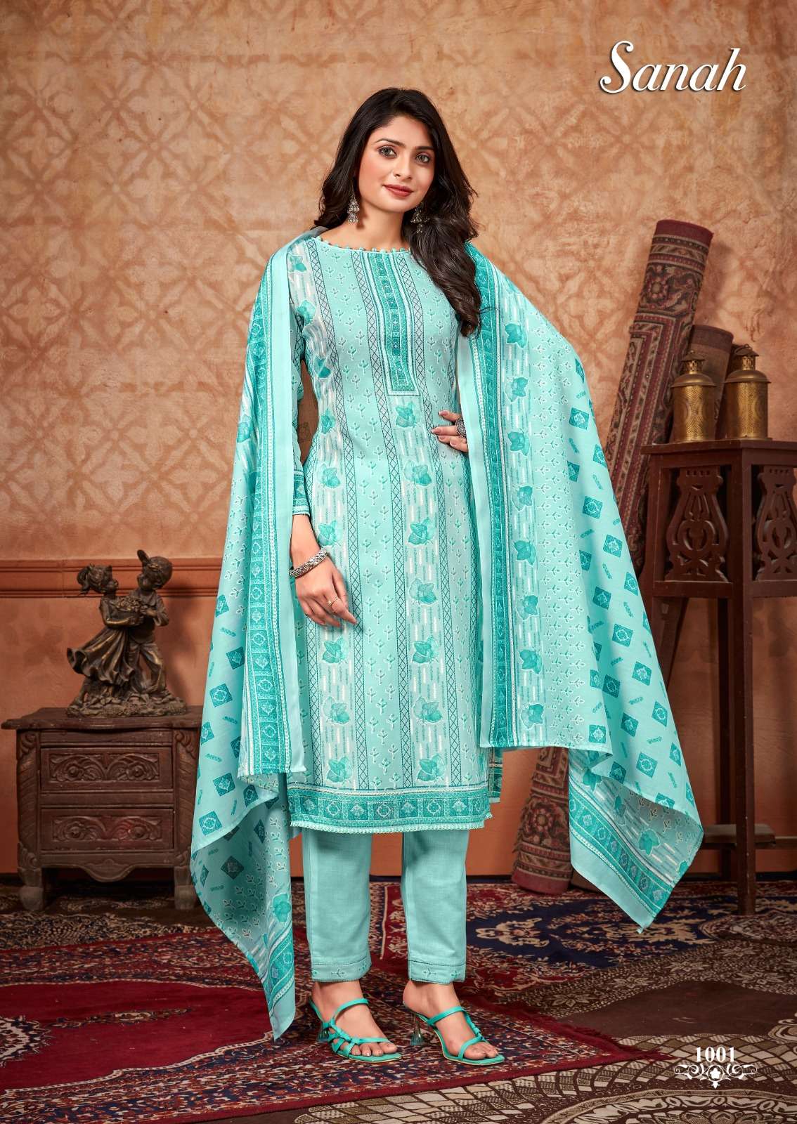 Sanah By Skt Suits 1001 To 1012 Series Beautiful Stylish Suits Fancy Colorful Casual Wear & Ethnic Wear & Ready To Wear Soft Cotton Printed Dresses At Wholesale Price