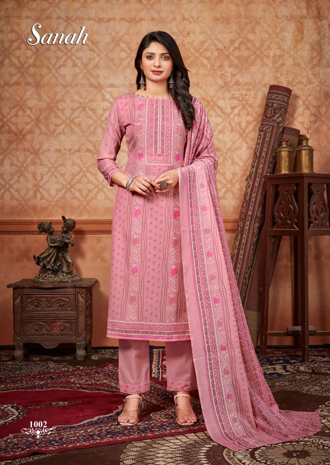 Sanah By Skt Suits 1001 To 1012 Series Beautiful Stylish Suits Fancy Colorful Casual Wear & Ethnic Wear & Ready To Wear Soft Cotton Printed Dresses At Wholesale Price