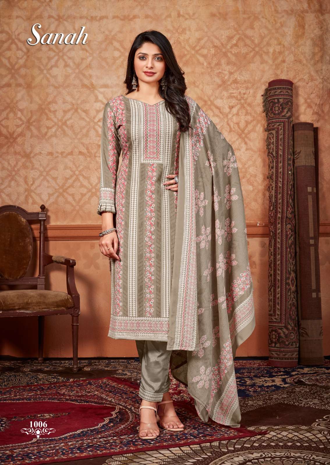 Sanah By Skt Suits 1001 To 1012 Series Beautiful Stylish Suits Fancy Colorful Casual Wear & Ethnic Wear & Ready To Wear Soft Cotton Printed Dresses At Wholesale Price