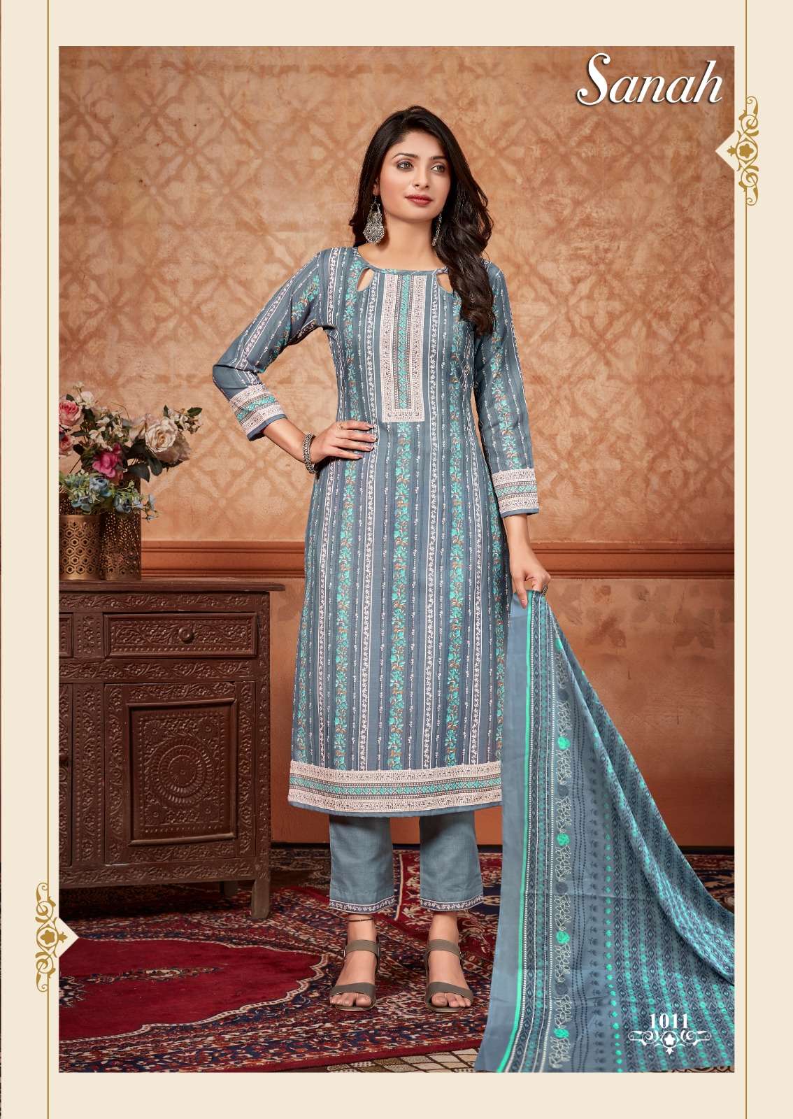 Sanah By Skt Suits 1001 To 1012 Series Beautiful Stylish Suits Fancy Colorful Casual Wear & Ethnic Wear & Ready To Wear Soft Cotton Printed Dresses At Wholesale Price