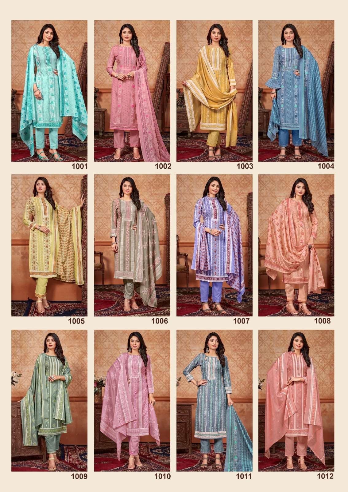 Sanah By Skt Suits 1001 To 1012 Series Beautiful Stylish Suits Fancy Colorful Casual Wear & Ethnic Wear & Ready To Wear Soft Cotton Printed Dresses At Wholesale Price