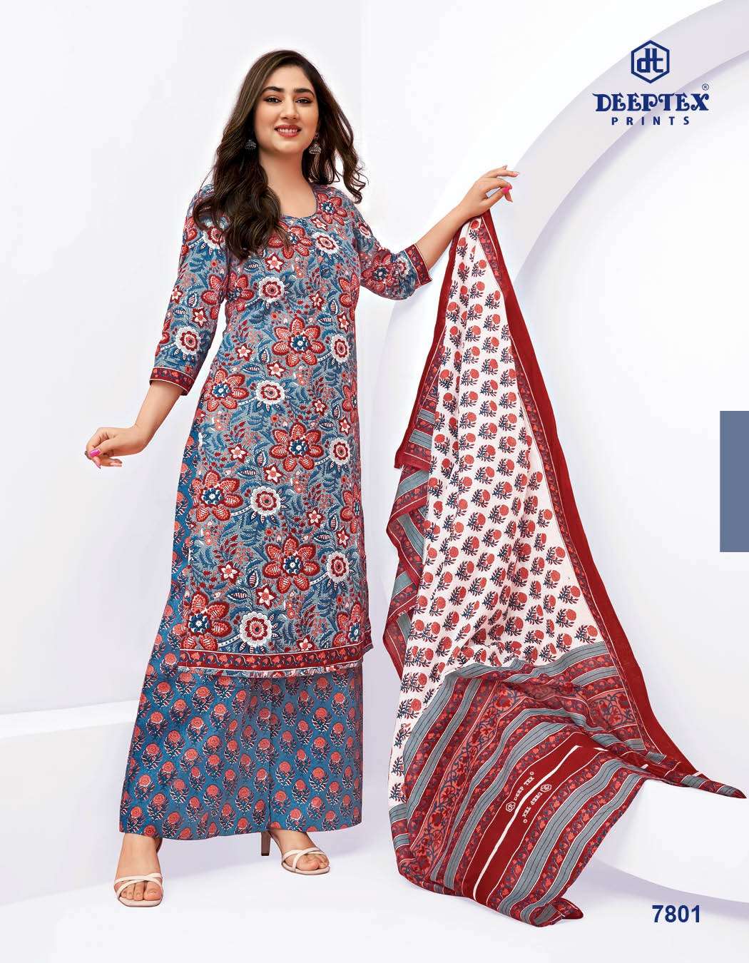 Miss India Vol-78 By Deeptex 7801 To 7826 Series Beautiful Stylish Pakistani Suits Fancy Colorful Casual Wear & Ethnic Wear & Ready To Wear Pure Cotton Print Dresses At Wholesale Price