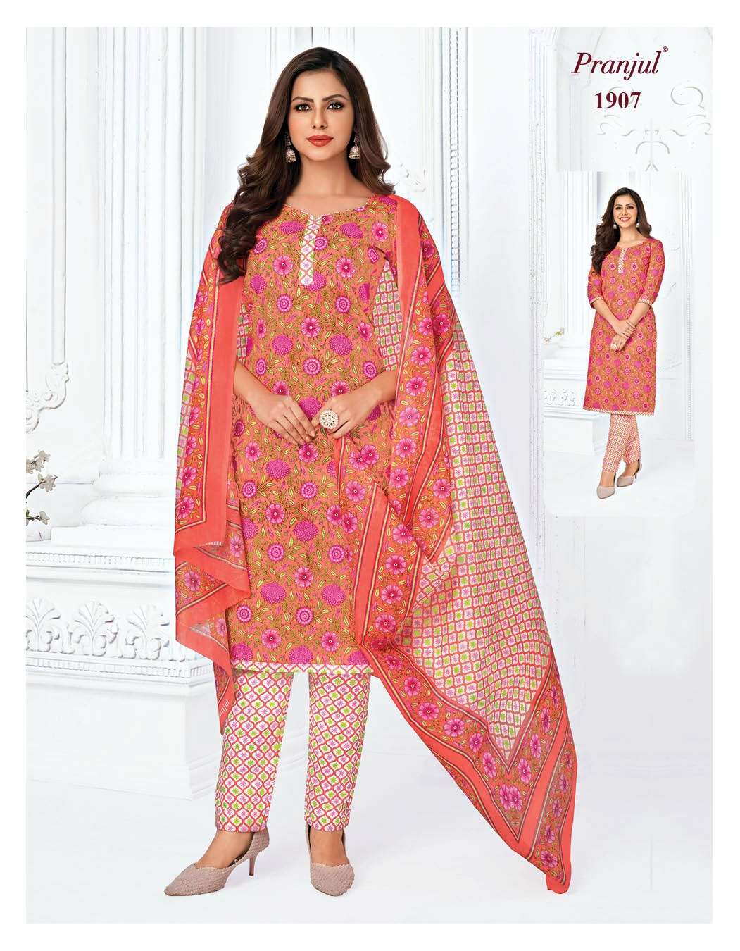 Priyanka Vol-19 By Pranjul 1901 To 1932 Series Beautiful Stylish Festive Suits Fancy Colorful Casual Wear & Ethnic Wear & Ready To Wear Pure Cotton Print Dresses At Wholesale Price