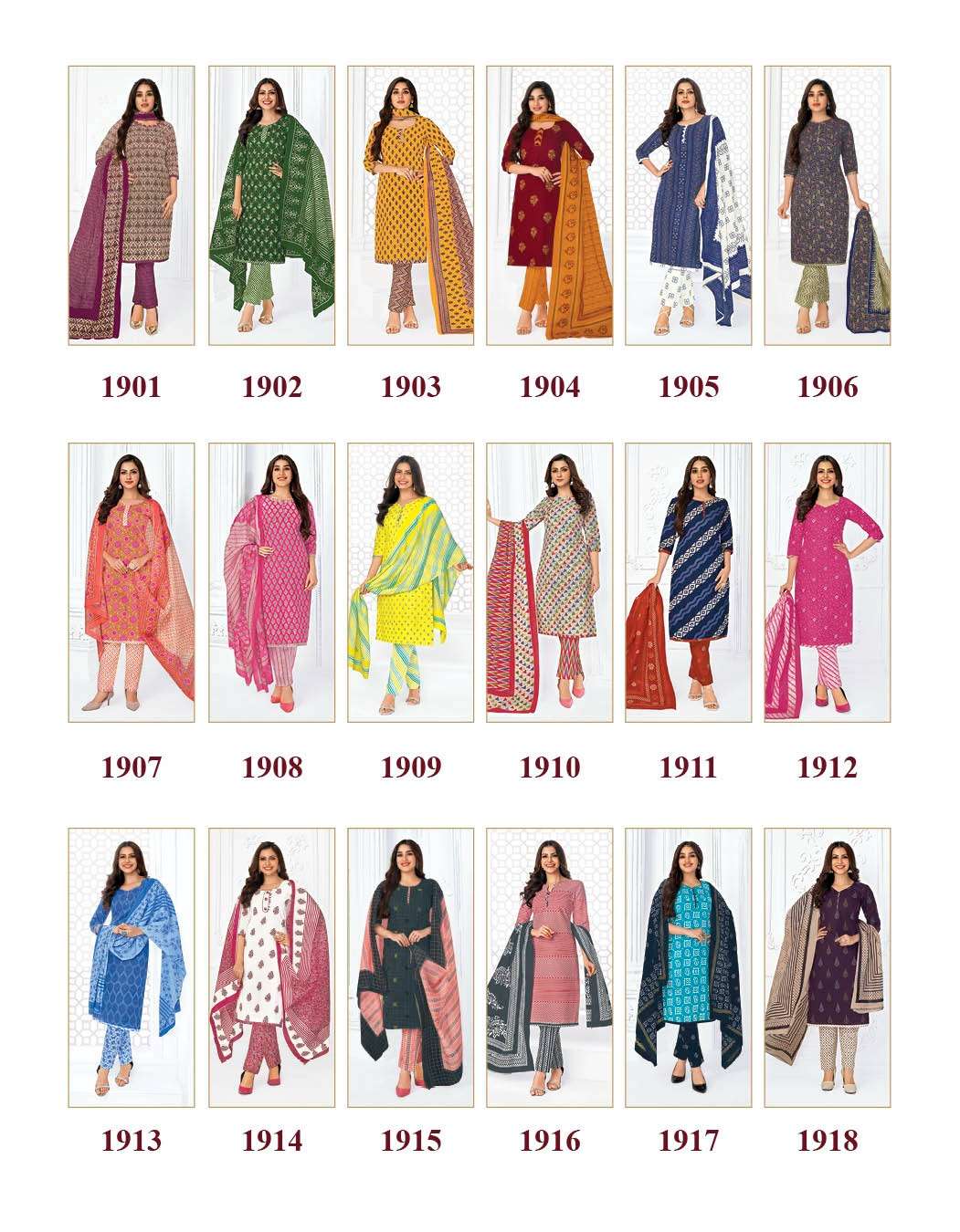 Priyanka Vol-19 By Pranjul 1901 To 1932 Series Beautiful Stylish Festive Suits Fancy Colorful Casual Wear & Ethnic Wear & Ready To Wear Pure Cotton Print Dresses At Wholesale Price