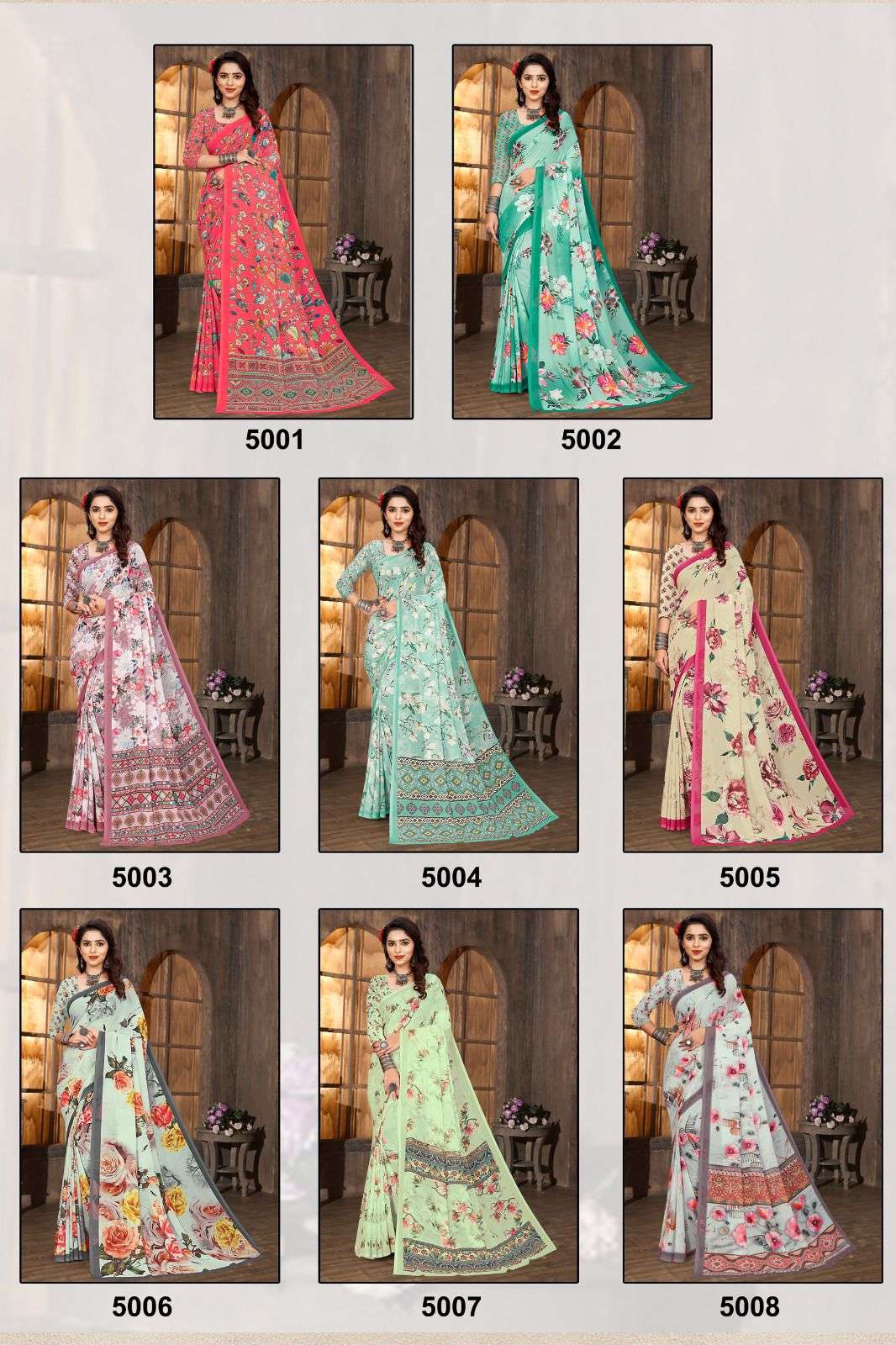 Mugda Digital By Mintorsi 5001 To 5008 Series Indian Traditional Wear Collection Beautiful Stylish Fancy Colorful Party Wear & Occasional Wear Soft Weightless Sarees At Wholesale Price