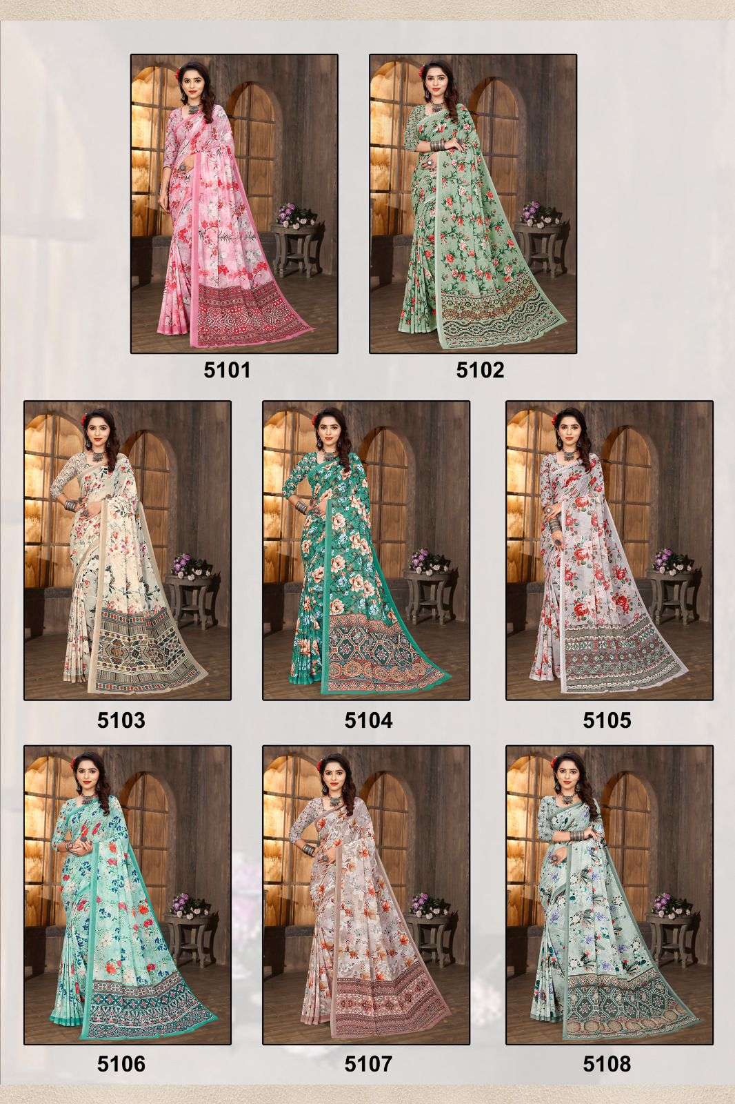 Mugda Digital Vol-2 By Mintorsi 5101 To 5108 Series Indian Traditional Wear Collection Beautiful Stylish Fancy Colorful Party Wear & Occasional Wear Soft Weightless Sarees At Wholesale Price