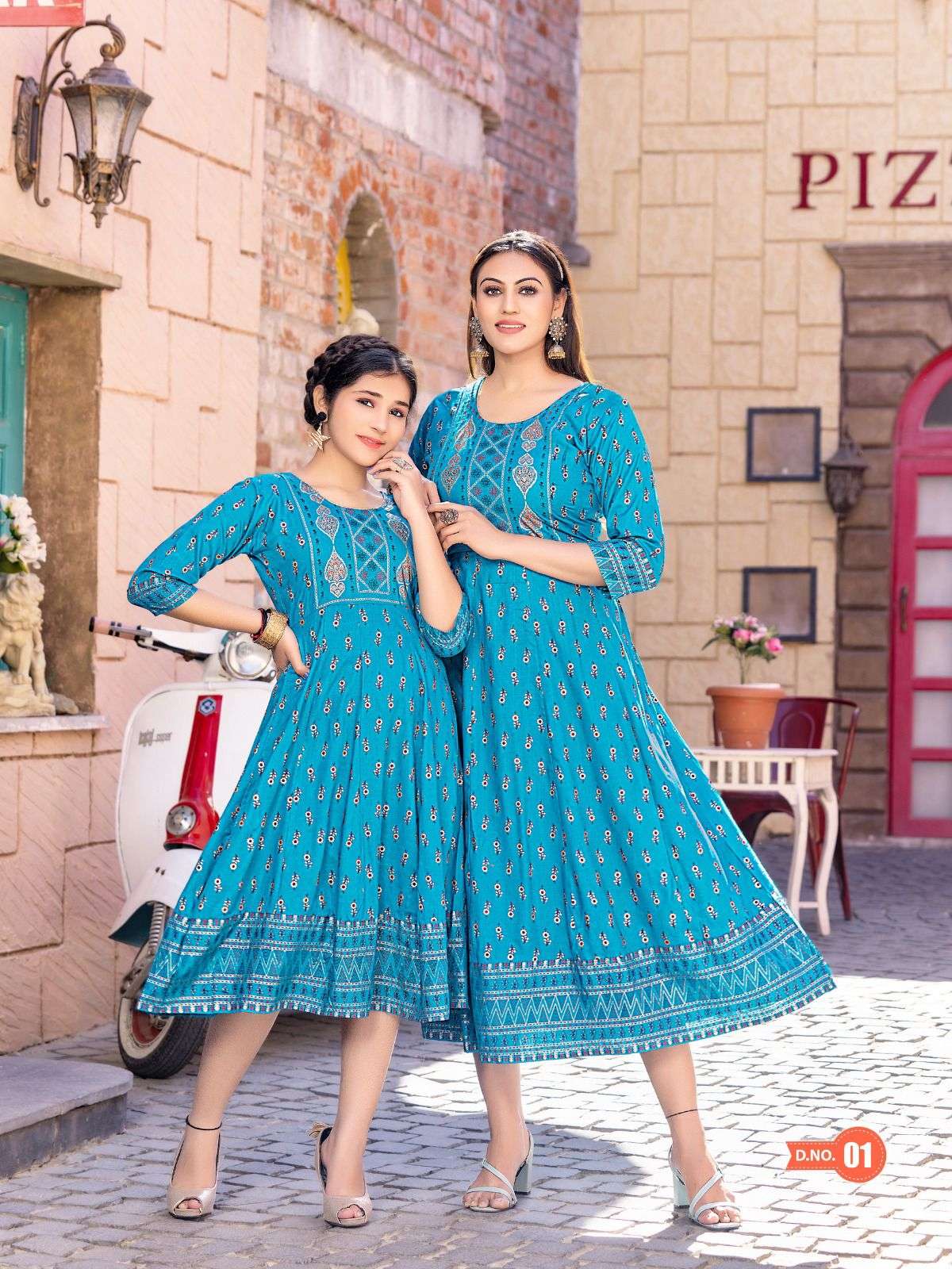 Me And Mom Vol-2 By Kaamiri 01 To 10 Series Beautiful Stylish Fancy Colorful Casual Wear & Ethnic Wear Rayon Slub Gowns At Wholesale Price