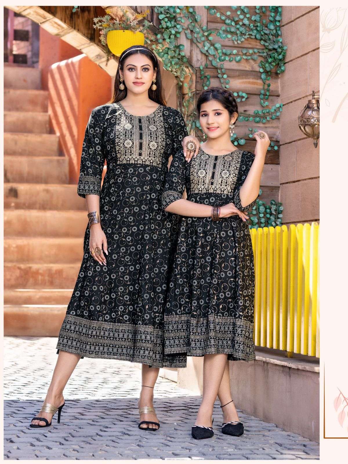 Me And Mom Vol-2 By Kaamiri 01 To 10 Series Beautiful Stylish Fancy Colorful Casual Wear & Ethnic Wear Rayon Slub Gowns At Wholesale Price