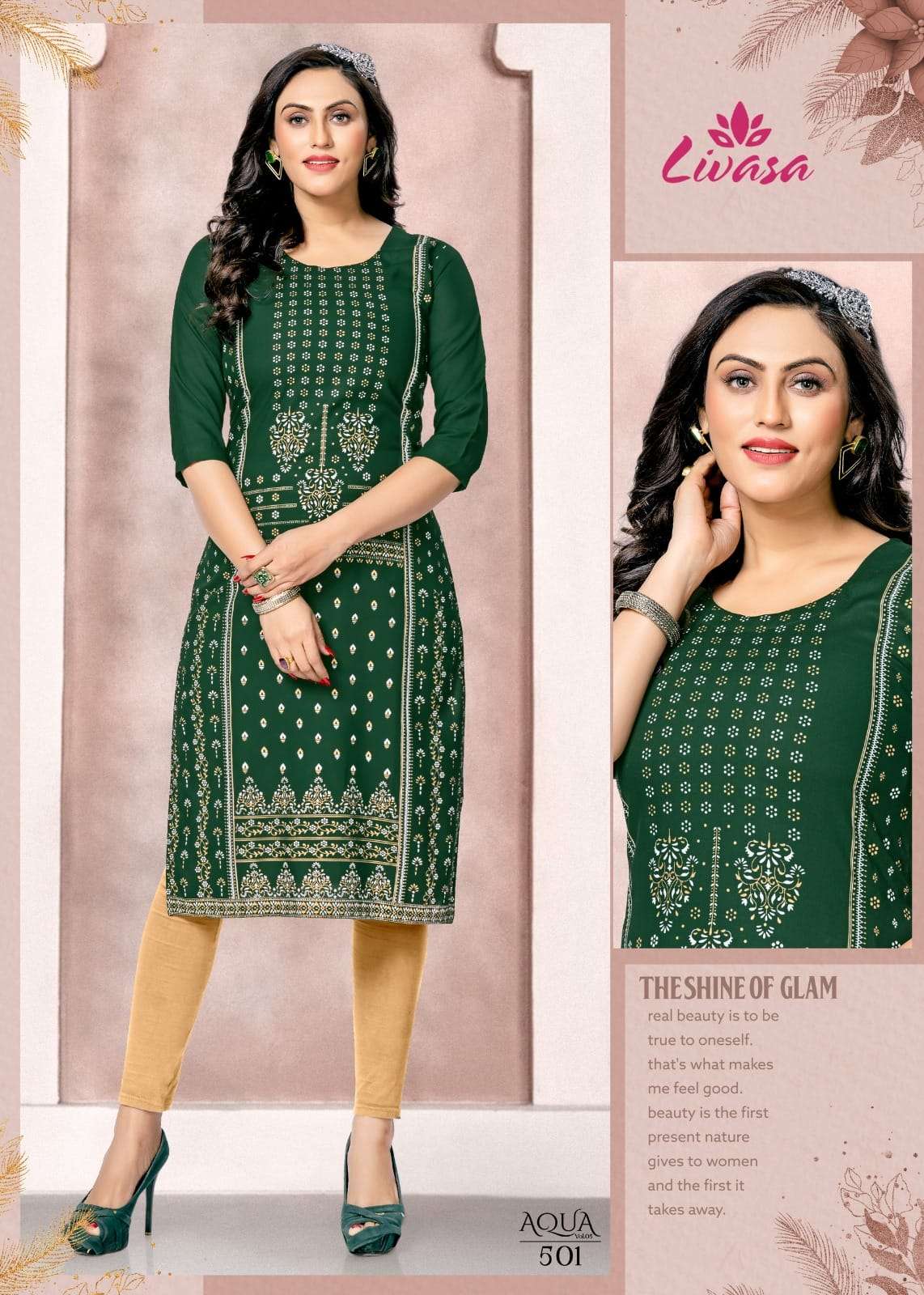 Aqua Vol-5 By Livasa 501 To 508 Series Designer Stylish Fancy Colorful Beautiful Party Wear & Ethnic Wear Collection Heavy Rayon Kurtis At Wholesale Price