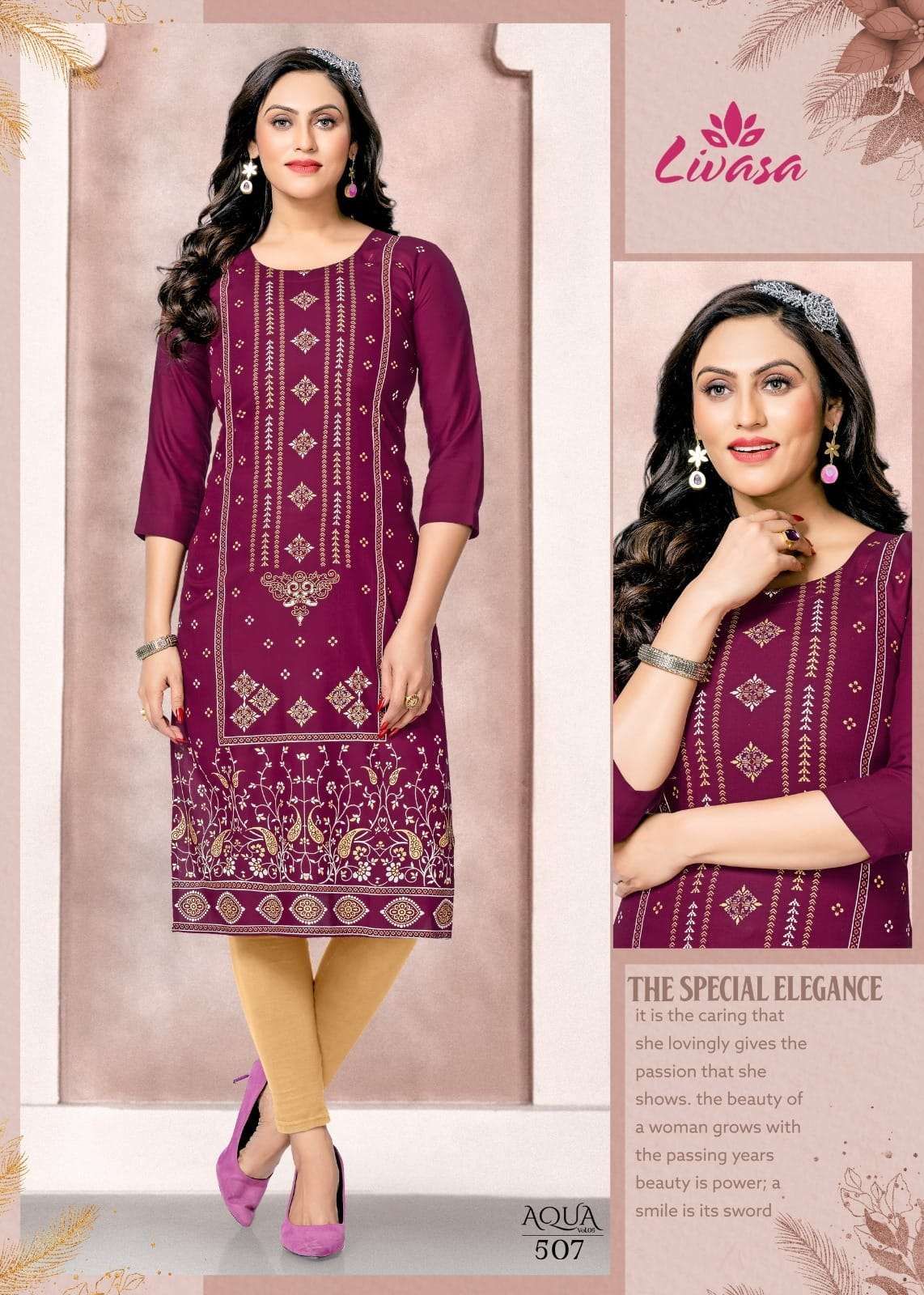 Aqua Vol-5 By Livasa 501 To 508 Series Designer Stylish Fancy Colorful Beautiful Party Wear & Ethnic Wear Collection Heavy Rayon Kurtis At Wholesale Price