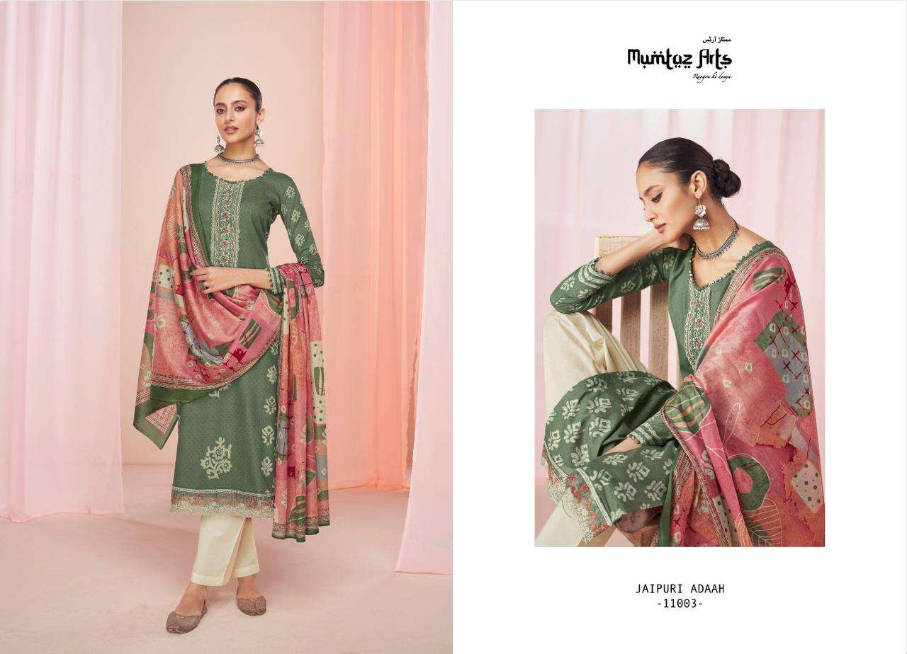 Jaipuri Adaah Hit List By Mumtaz Arts 11003 To 11008 Series Beautiful Suits Colorful Stylish Fancy Casual Wear & Ethnic Wear Pure Lawn Digital Print Dresses At Wholesale Price