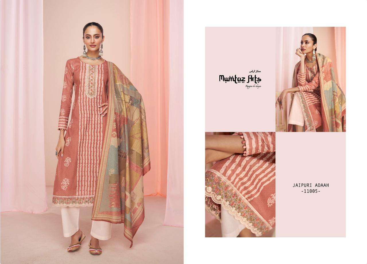 Jaipuri Adaah Hit List By Mumtaz Arts 11003 To 11008 Series Beautiful Suits Colorful Stylish Fancy Casual Wear & Ethnic Wear Pure Lawn Digital Print Dresses At Wholesale Price