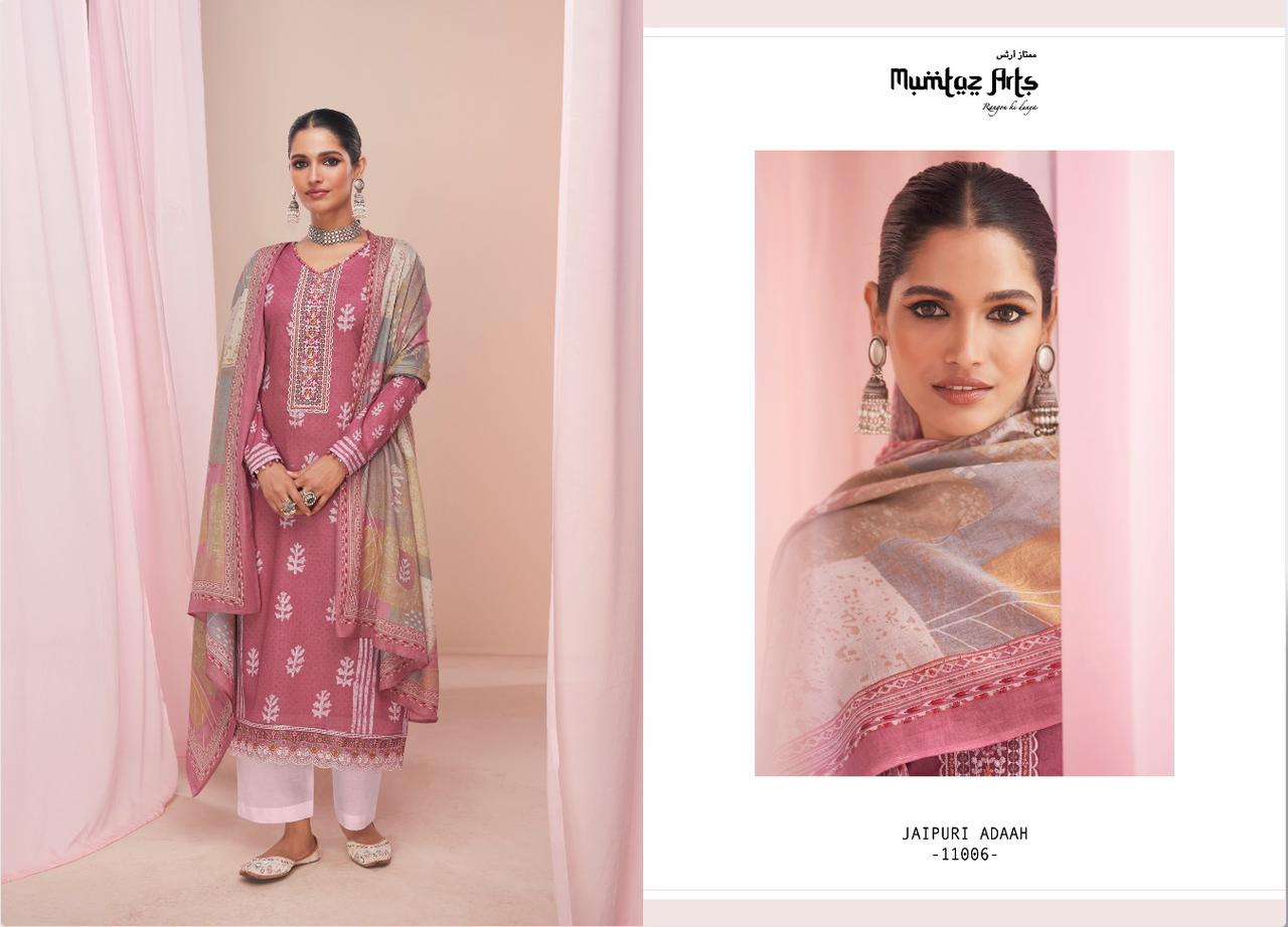 Jaipuri Adaah Hit List By Mumtaz Arts 11003 To 11008 Series Beautiful Suits Colorful Stylish Fancy Casual Wear & Ethnic Wear Pure Lawn Digital Print Dresses At Wholesale Price