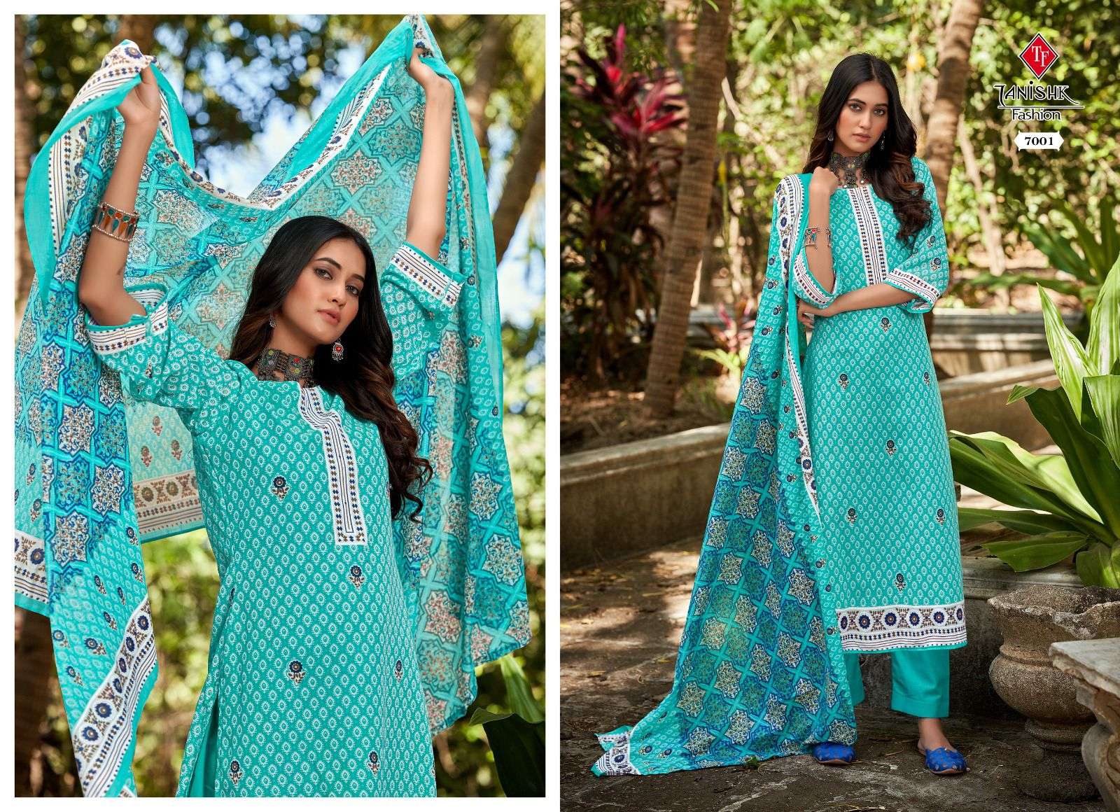 Firdous Vol-3 By Tanishk Fashion 7001 To 7008 Series Beautiful Stylish Festive Suits Fancy Colorful Casual Wear & Ethnic Wear & Ready To Wear Pure Cotton Print Dresses At Wholesale Price