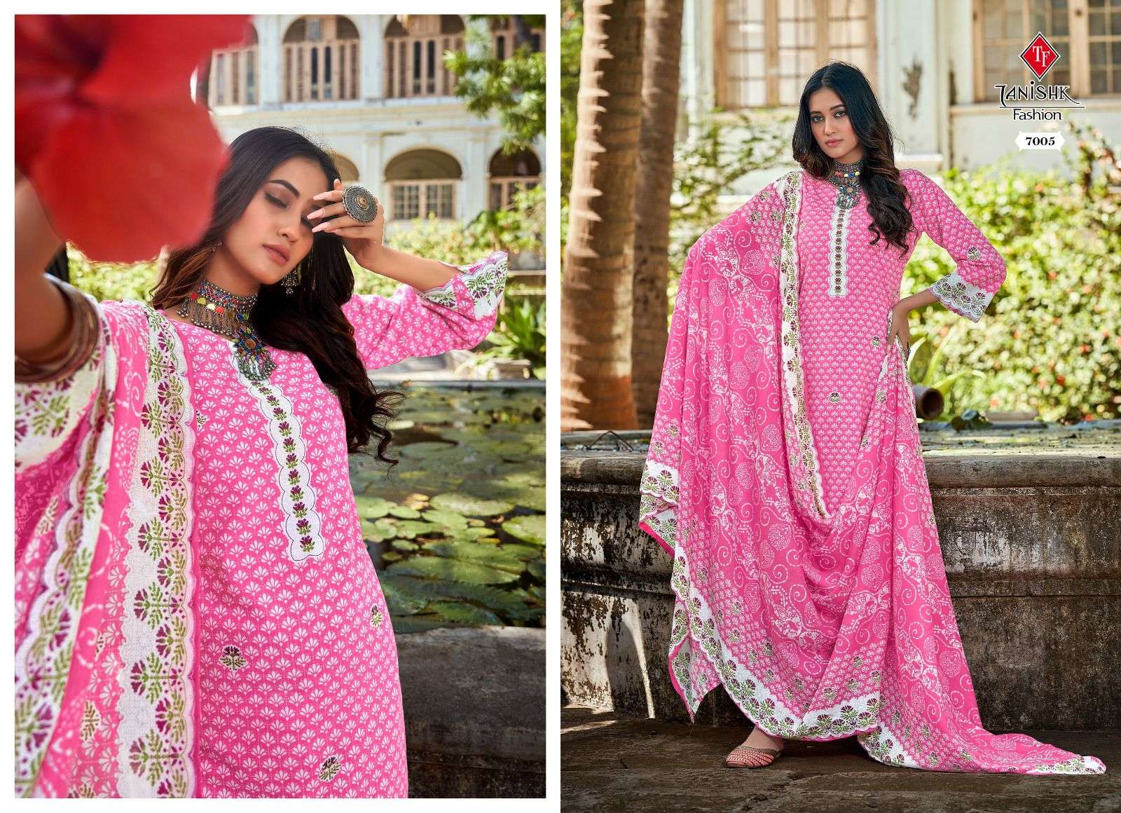 Firdous Vol-3 By Tanishk Fashion 7001 To 7008 Series Beautiful Stylish Festive Suits Fancy Colorful Casual Wear & Ethnic Wear & Ready To Wear Pure Cotton Print Dresses At Wholesale Price