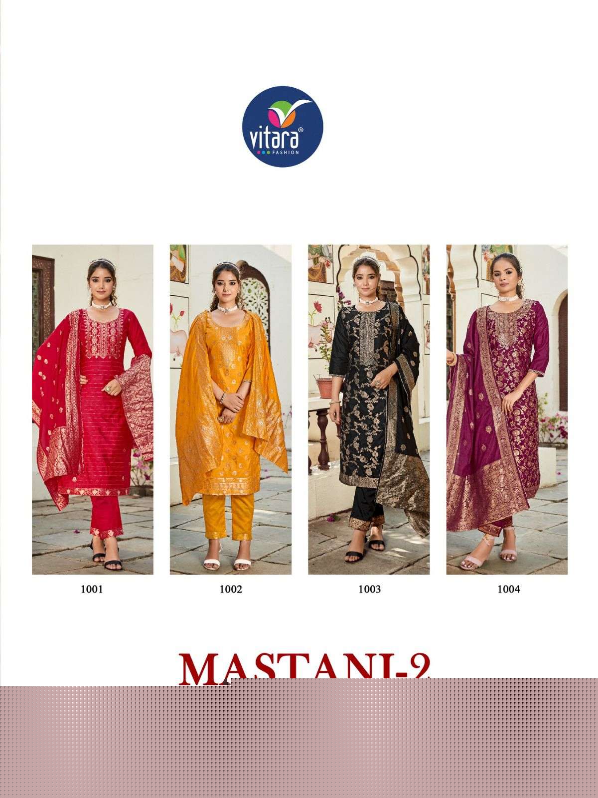 Mastani Vol-2 By Vitara 1001 To 1004 Series Beautiful Festive Suits Colorful Stylish Fancy Casual Wear & Ethnic Wear Pure Dola Viscose Dresses At Wholesale Price