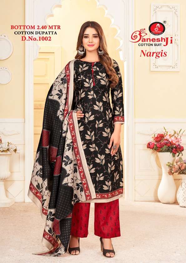 Nargis Vol-1 By Ganeshji 1001 To 1010 Series Beautiful Stylish Festive Suits Fancy Colorful Casual Wear & Ethnic Wear & Ready To Wear Indo Cotton Print Dresses At Wholesale Price