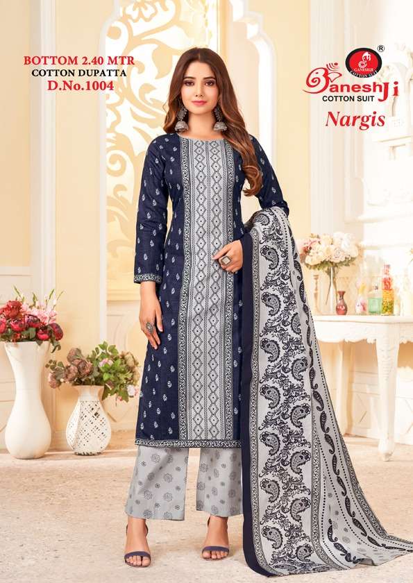 Nargis Vol-1 By Ganeshji 1001 To 1010 Series Beautiful Stylish Festive Suits Fancy Colorful Casual Wear & Ethnic Wear & Ready To Wear Indo Cotton Print Dresses At Wholesale Price