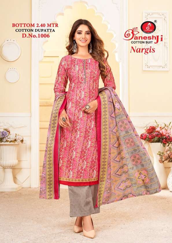 Nargis Vol-1 By Ganeshji 1001 To 1010 Series Beautiful Stylish Festive Suits Fancy Colorful Casual Wear & Ethnic Wear & Ready To Wear Indo Cotton Print Dresses At Wholesale Price