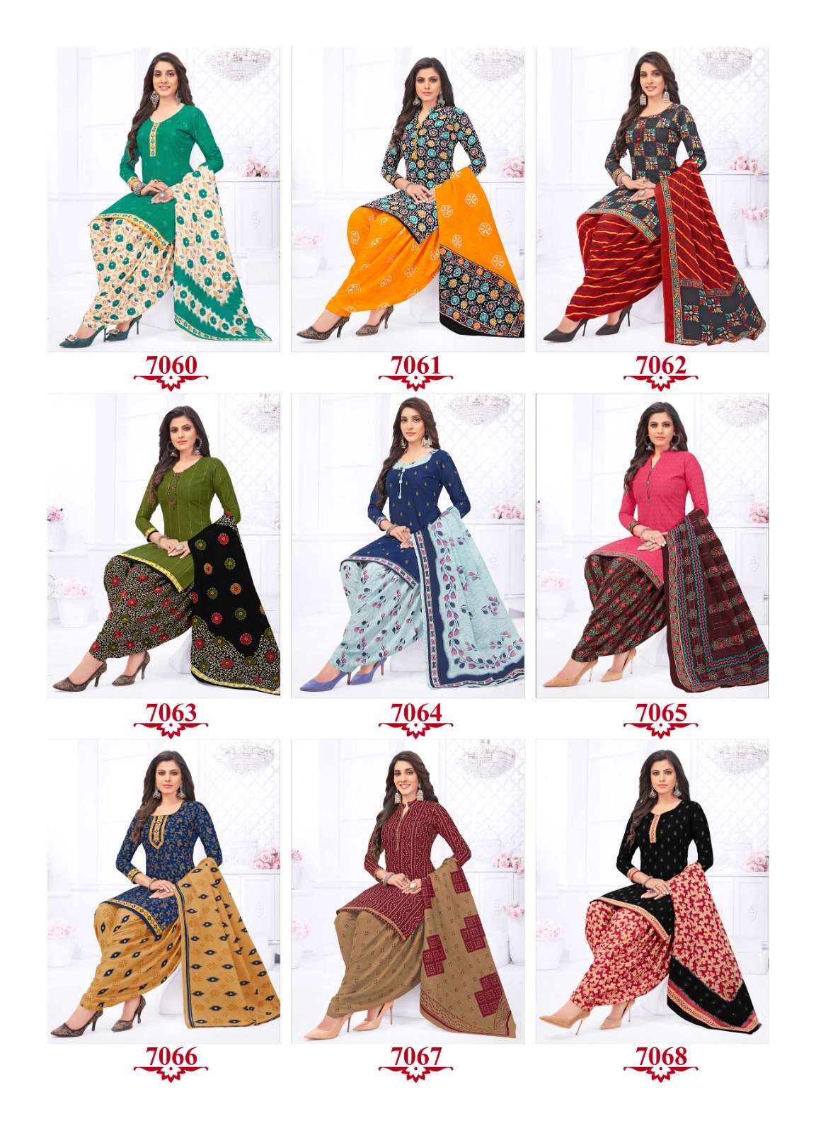 Pankhi Vol-7 By Sidhi Vinayak 7051 To 7068 Series Beautiful Stylish Festive Suits Fancy Colorful Casual Wear & Ethnic Wear & Ready To Wear Cotton Print Dresses At Wholesale Price