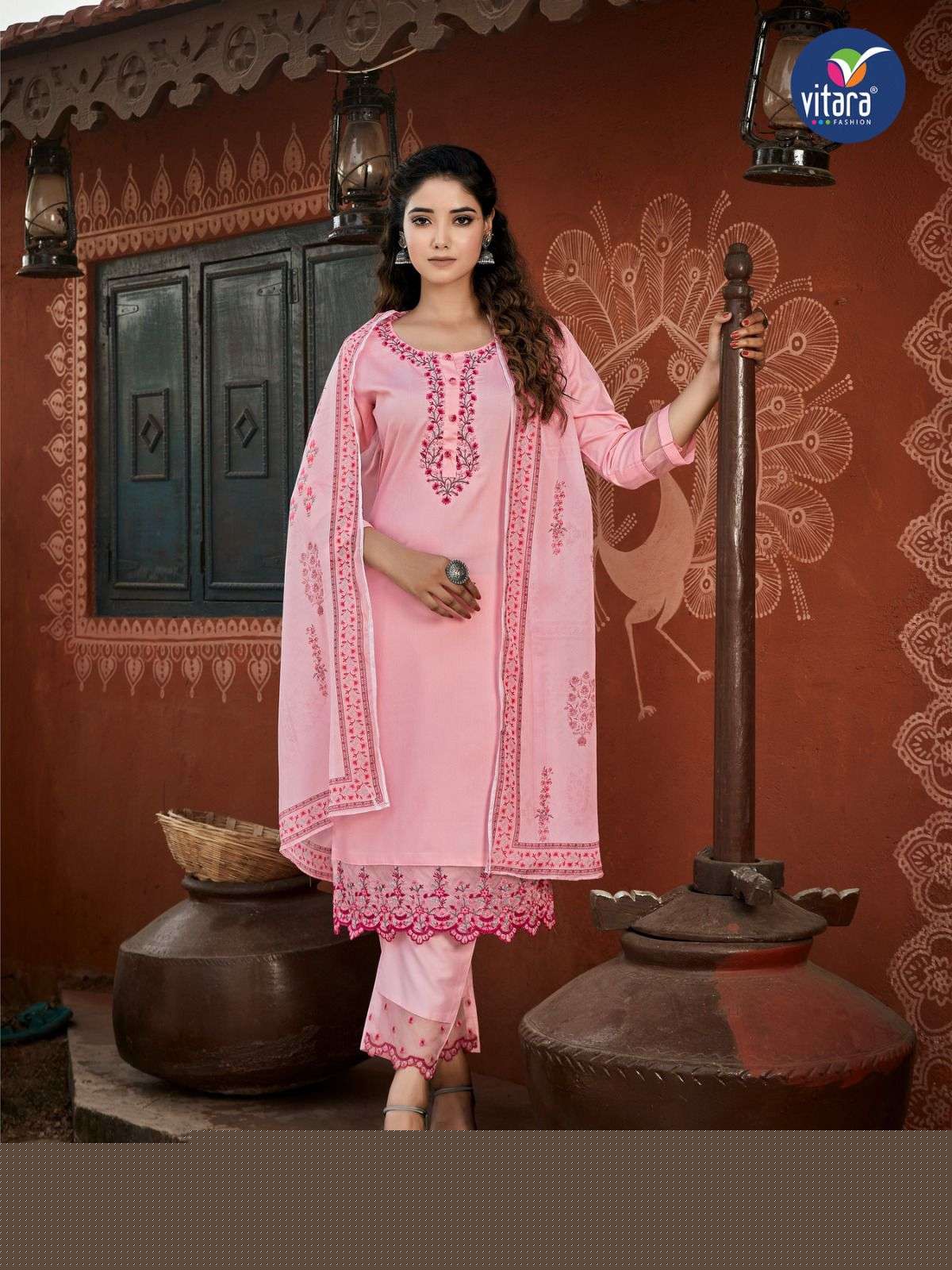Saffron By Vitara 1001 To 1004 Series Beautiful Suits Colorful Stylish Fancy Casual Wear & Ethnic Wear Tesla Embroidered Dresses At Wholesale Price