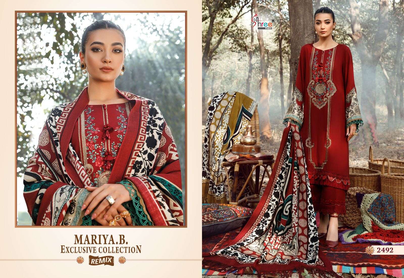Mariya.B. Exclusive Collection Remix By Shree Fabs Beautiful Pakistani Suits Colorful Stylish Fancy Casual Wear & Ethnic Wear Pure Rayon Cotton Dresses At Wholesale Price