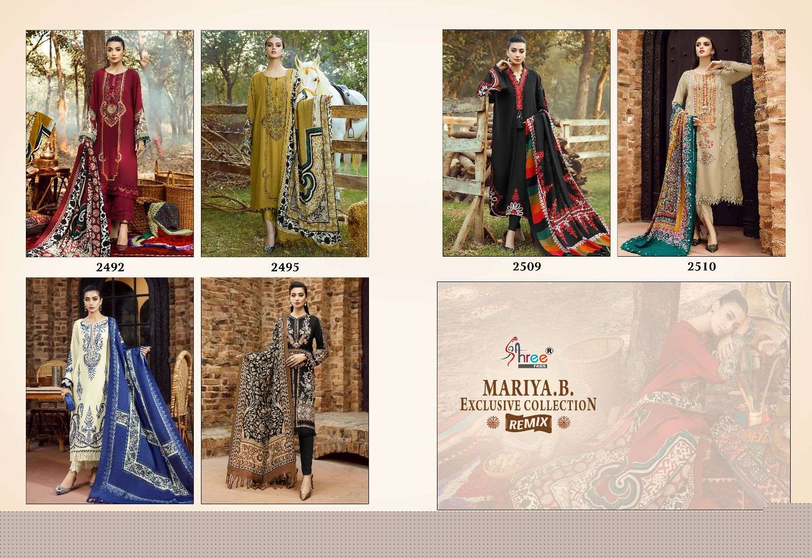 Mariya.B. Exclusive Collection Remix By Shree Fabs Beautiful Pakistani Suits Colorful Stylish Fancy Casual Wear & Ethnic Wear Pure Rayon Cotton Dresses At Wholesale Price