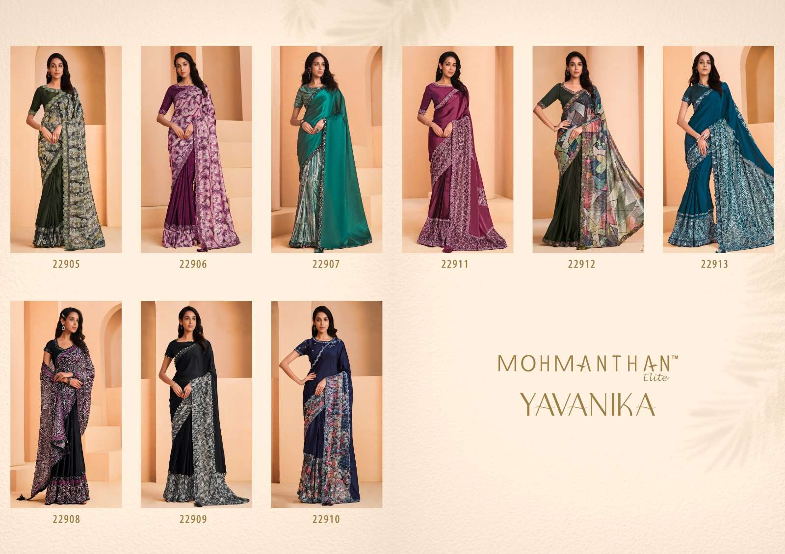 Yavanika By Mahotsav 22905 To 22913 Series Indian Traditional Wear Collection Beautiful Stylish Fancy Colorful Party Wear & Occasional Wear Fancy Sarees At Wholesale Price