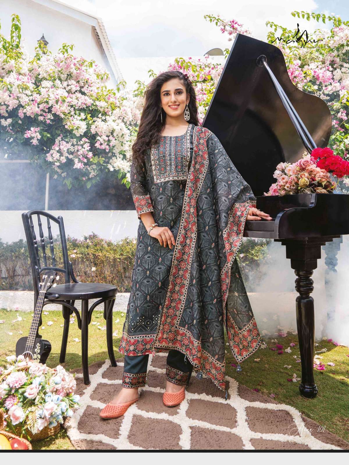 Aina By Mayur 101 To 108 Series Beautiful Suits Colorful Stylish Fancy Casual Wear & Ethnic Wear Silk Dresses At Wholesale Price